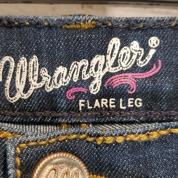 Wrangler embroidered flare leg jeans size 3 - Picture 5 of 13